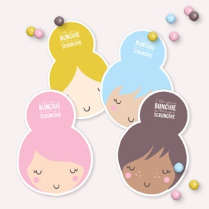 Scrunchie Tag - Mädchen Haargummi Halter mit Namen - I Like You A BUNCHIE So Here Is A Scrunchie Geschenk - Valentine Tag - Ballerina Favor