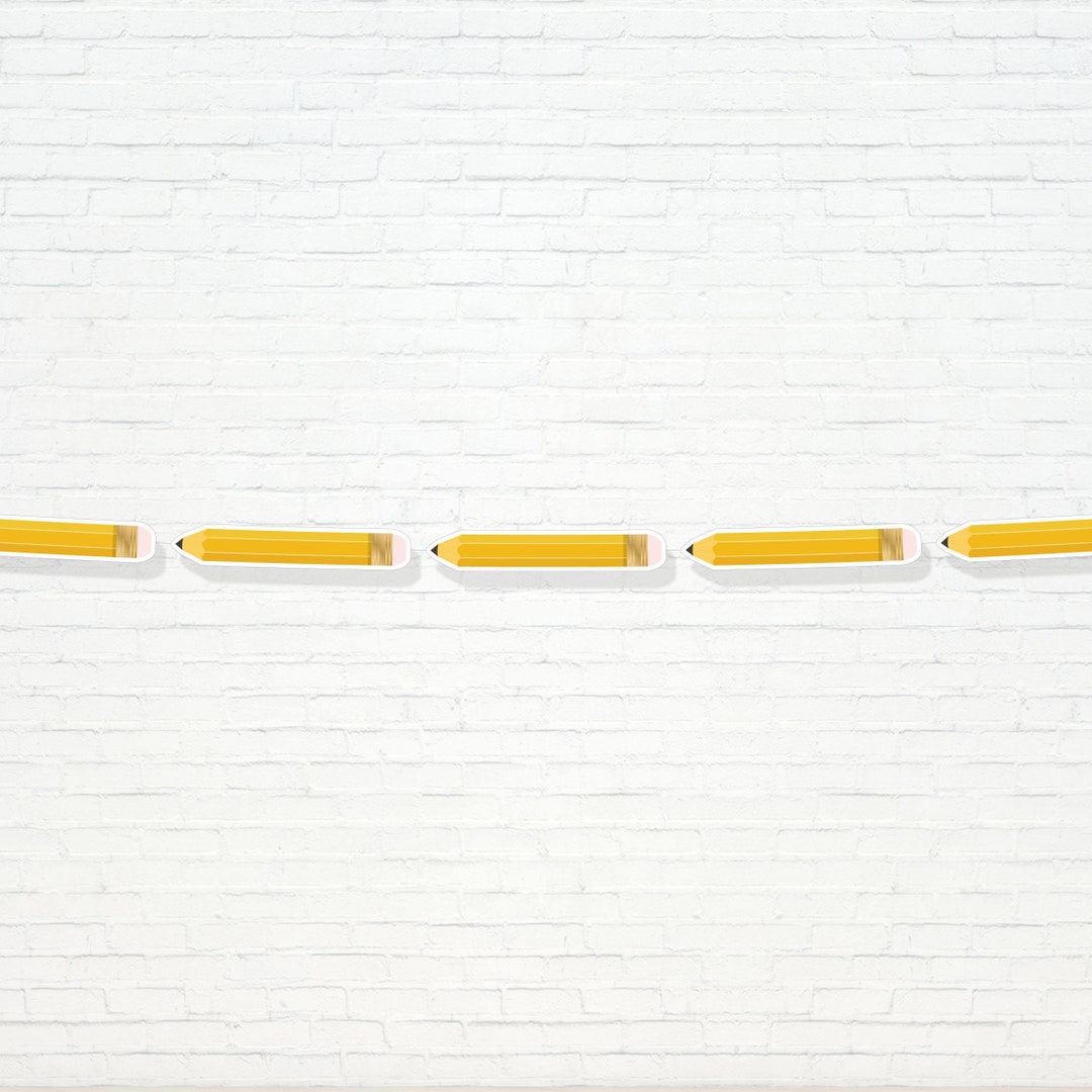 Pencil Banner - Printable Back to School Pencil Garland - First Day of ...