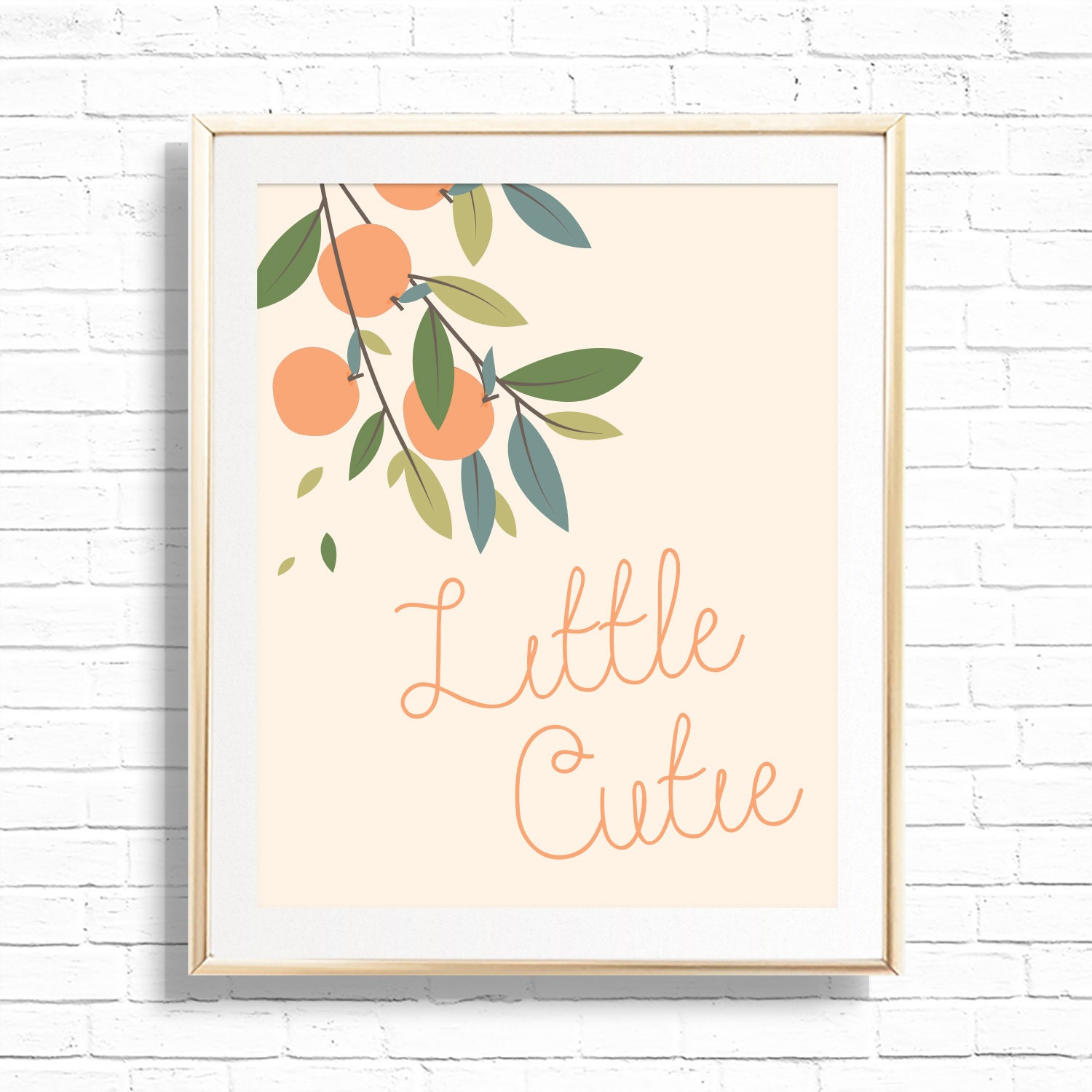 Orange Clementine Nursery Art Print Set Printable Little Etsy