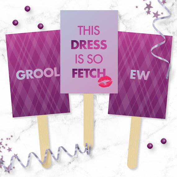Say YES To The Dress Signs Mean Girls Inspired So Fetch Printable I said Yes Wedding Dress