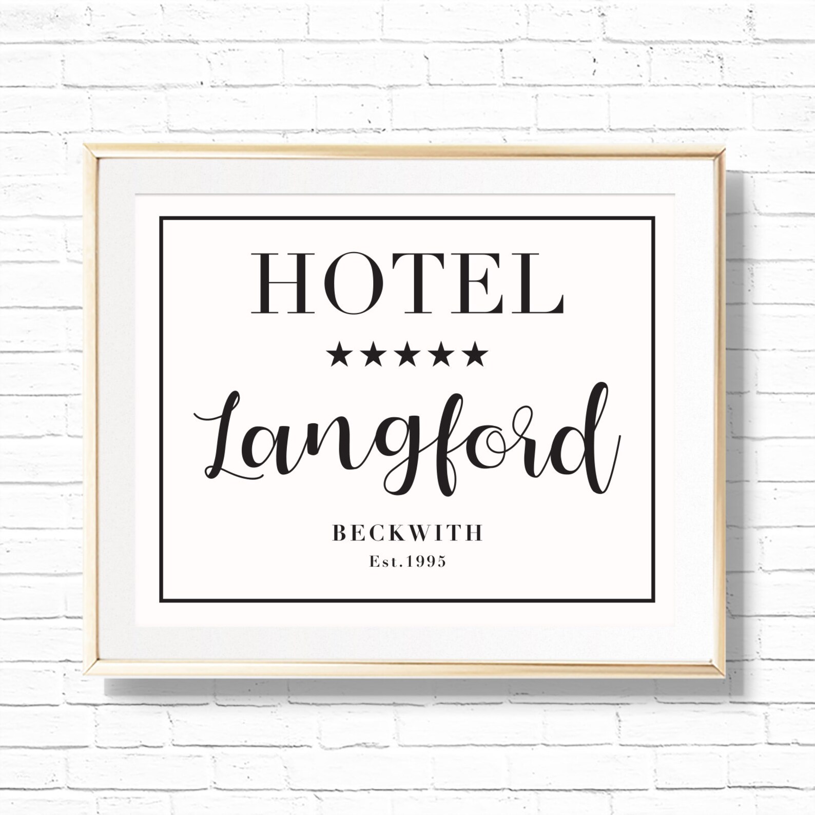 Personalized Guest Room Hotel Sign With Established Date & Etsy