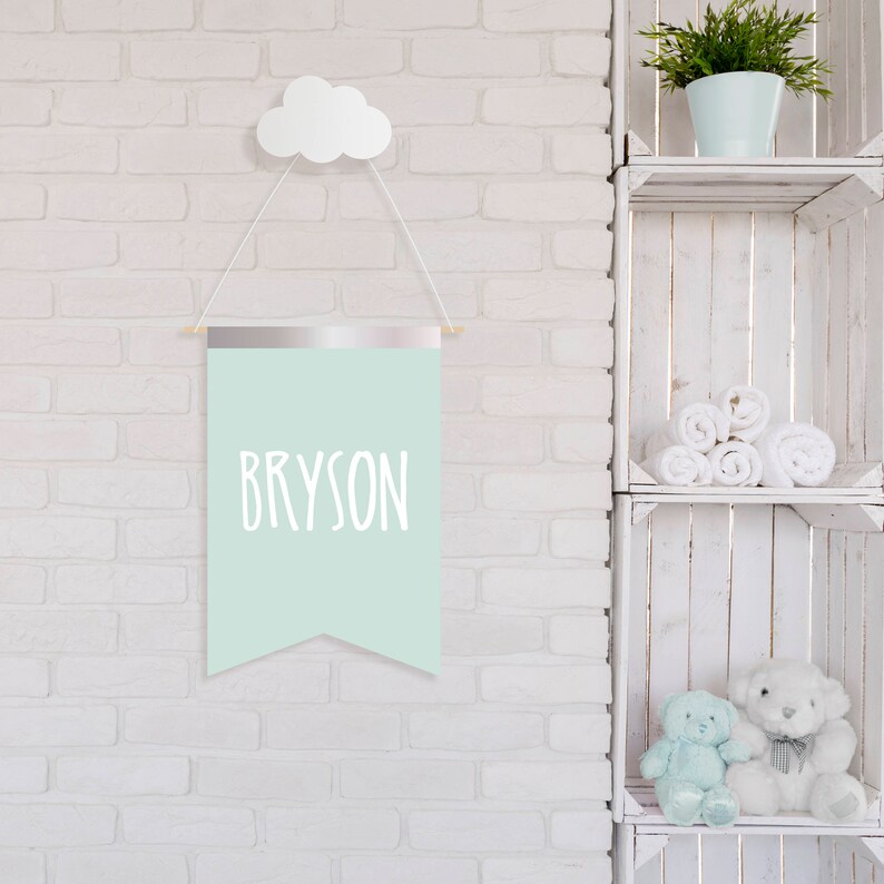 Personalized Name Banner Flags Pennant Flag Nursery Wall Etsy Canada