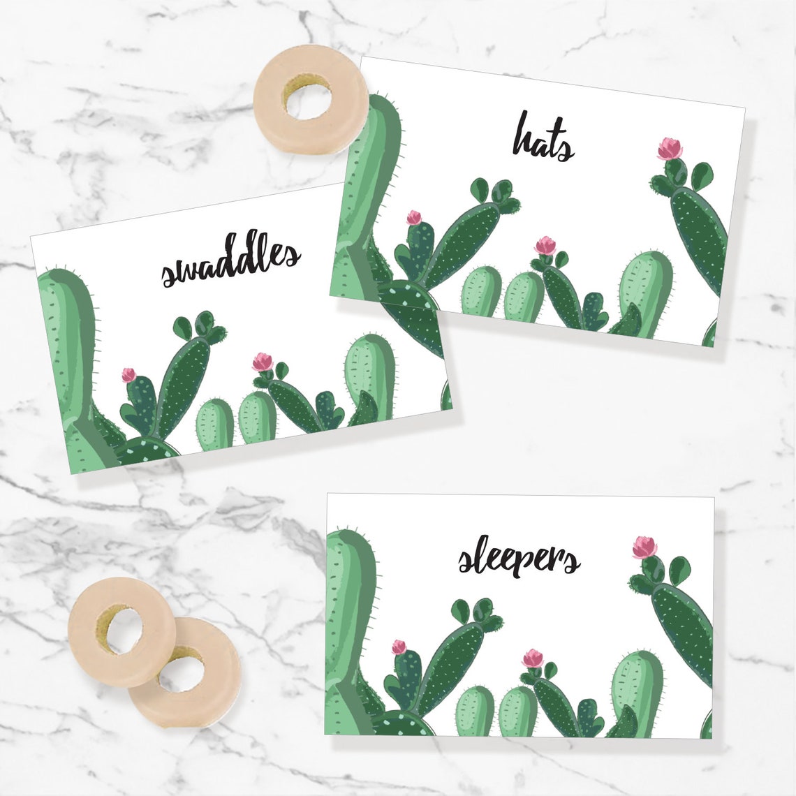 Cactus Baby Drawer Divider Labels Printable Baby Labels Etsy