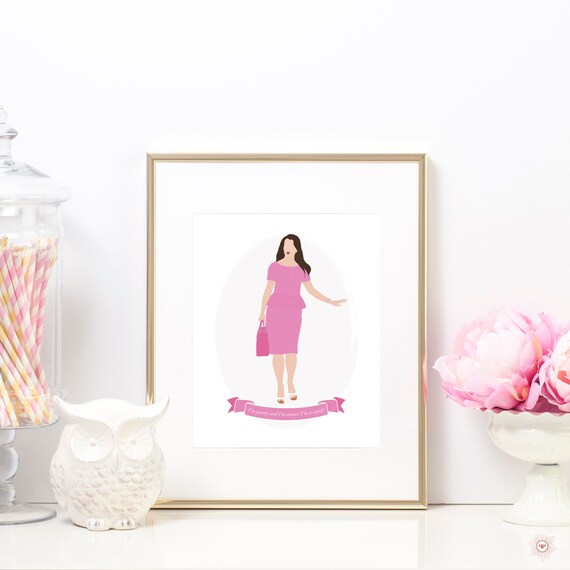 Charlotte York Sex The City Fashion Illustration Wall Art Print Printable Home Decor Movie Poster Kristin Davis Instant Download