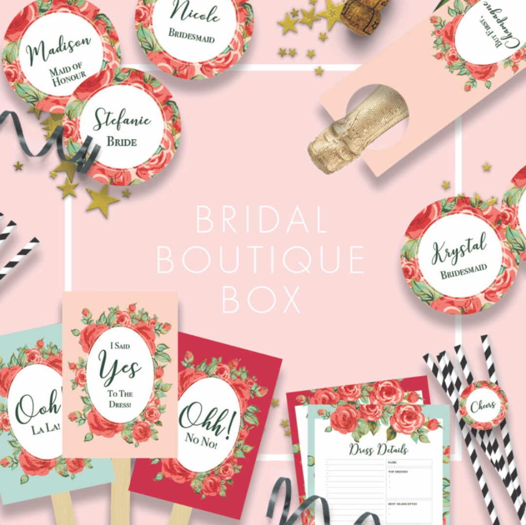 Blooms Bridal Boutique Box Wedding Dress Shopping Kit Say Etsy