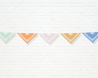 Banderín de bandana - Guirnalda imprimible para fiesta de cumpleaños de vaquera y vaquera del oeste - Salvaje Oeste - Decoración de rodeo del oeste de Nashville - 0181