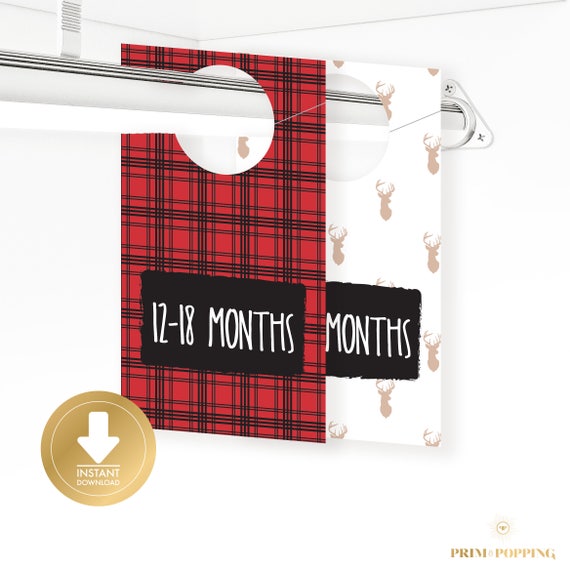 Lumberjack Baby Closet Dividers - Printable Baby Clothes Organizer - Baby Shower Gift - Woodland Inspired - Instant Download - #LumND Il_570xn