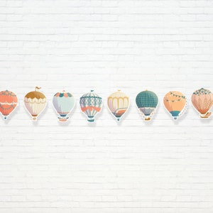 Heißluftballon Banner - Printable Up Up And Away Geburtstagsparty Girlande - Heißluftballon Wolke Babyparty Dekor - Die Orte, an die du gehen wirst - 0188