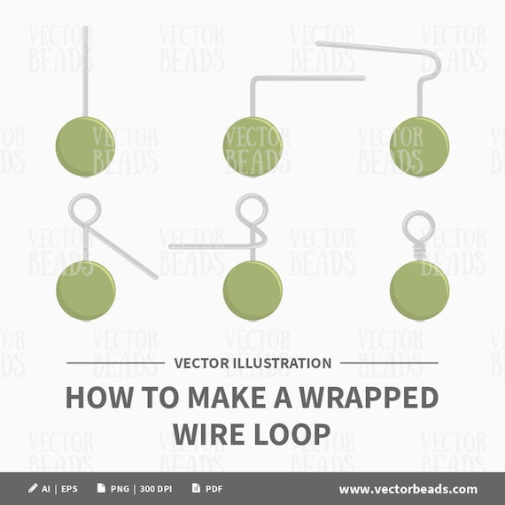 How to Make a Wrapped Wire Loop Vector Illustration Instant Download
