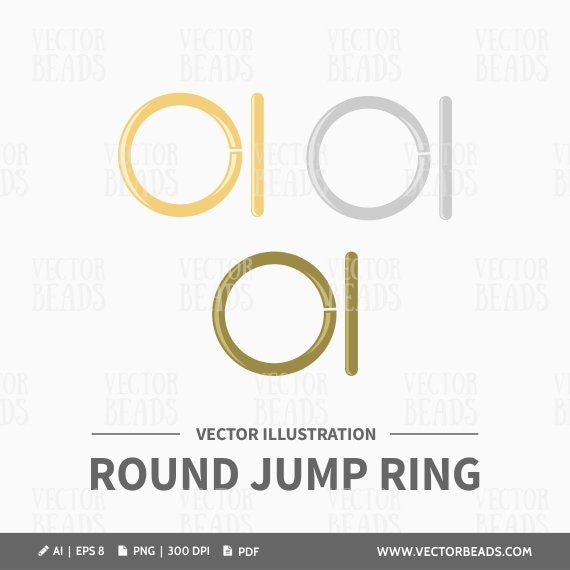 Clip Art Set of Round Jump Rings - Digital Clip Art - Etsy