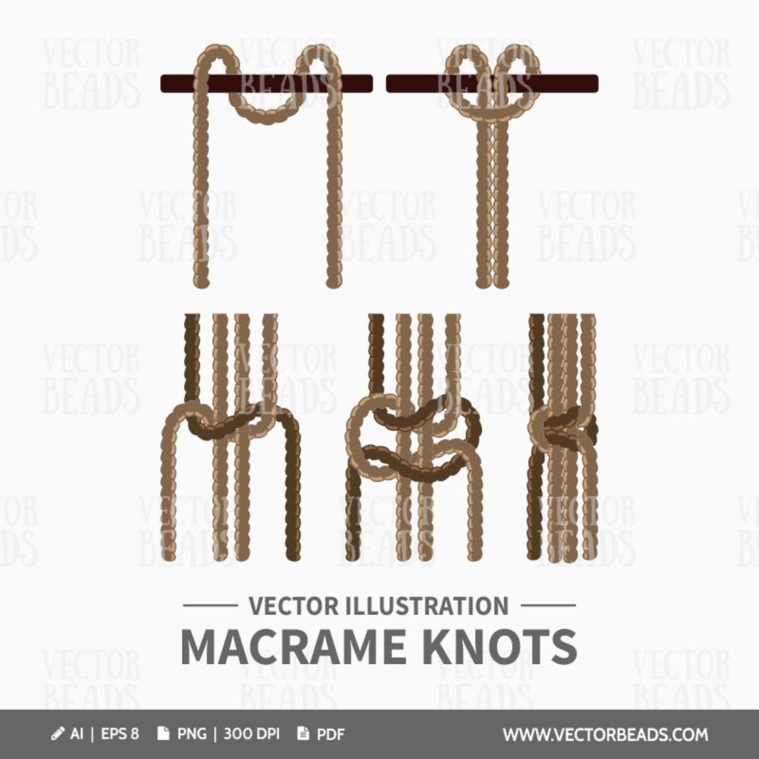 Vector Illustration of Macrame Knots Instant Download Etsy