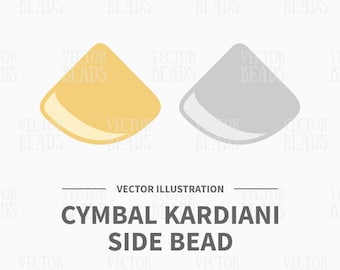 Vector Clip Art Conjunto de Abalorios Laterales Cymbal Kardiani - Descarga Instantánea