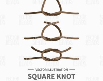 Vector Illustration of Square Knot - Instant Download