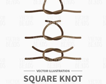 Vektor Illustration Quadratischer Knoten - zum sofortigen Download