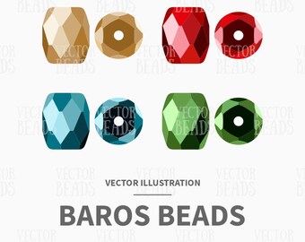 Vektor Clip Art Set von Baros Perlen zum Erstellen von Diagrammen - sofort Download