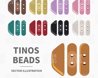 Conjunto de imágenes prediseñadas vectoriales de cuentas de Tinos - Descarga instantánea
