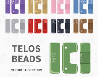 Vector Clipart Set Of Telos Beads- Instant Download