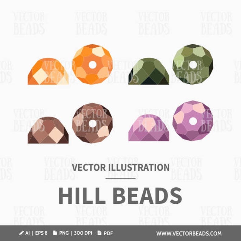 Ensemble numérique Clip-art de Preciosa Hill perles pour la création de diagrammes de perles téléchargement immédiat image 1