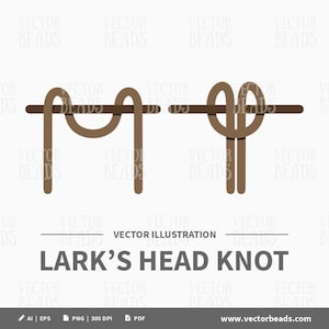 Lark&#39;s Head Knot Vector Illustration - Instant Download