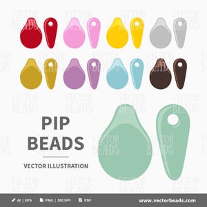 Vector Illustration of Pip Beads for Creating Beading Diagrams