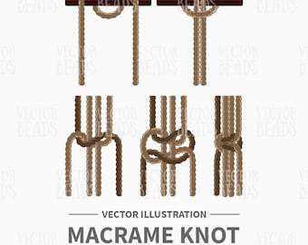 Vector Illustration of Macrame knot - Instant Download