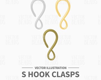 Ilustración vectorial de S Hook Clasp - Digital Clipart