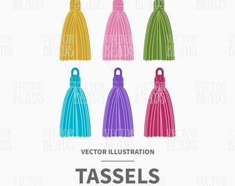 Ilustración vectorial de borlas