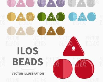 Vector Clip Art Pack of Ilos Beads - Instant Download