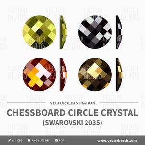 Vector Illustration of Swarovski 2035 Chessboards - Digital Clipart