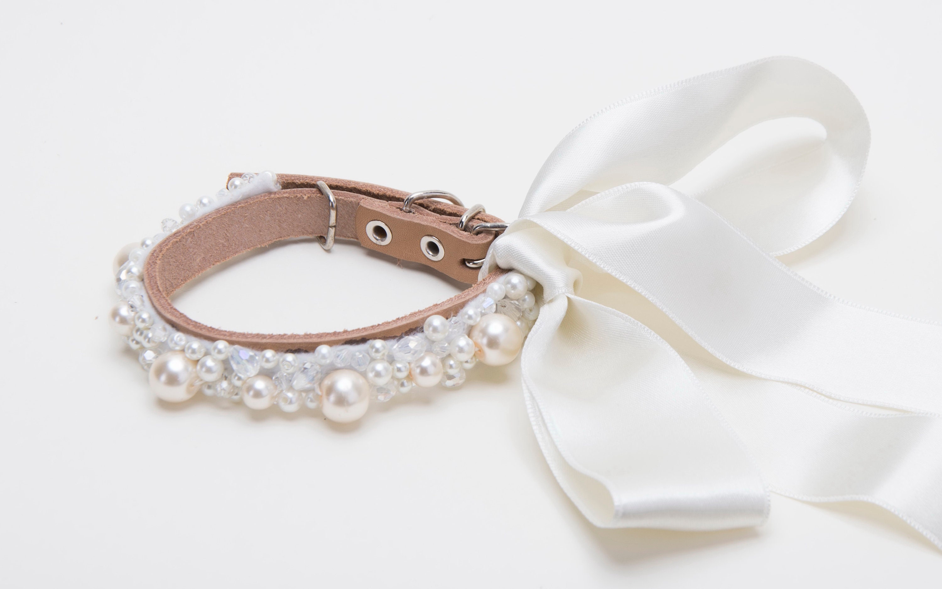 Dog Collarwedding Pearl Pet Collarbeautiful Ivory Dog Collar Etsy