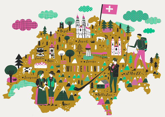 Switzerland Print Schweiz Watercolor Map Switzerland Map Art Map Artwork Office Decorations Country Map ArtPrintZone