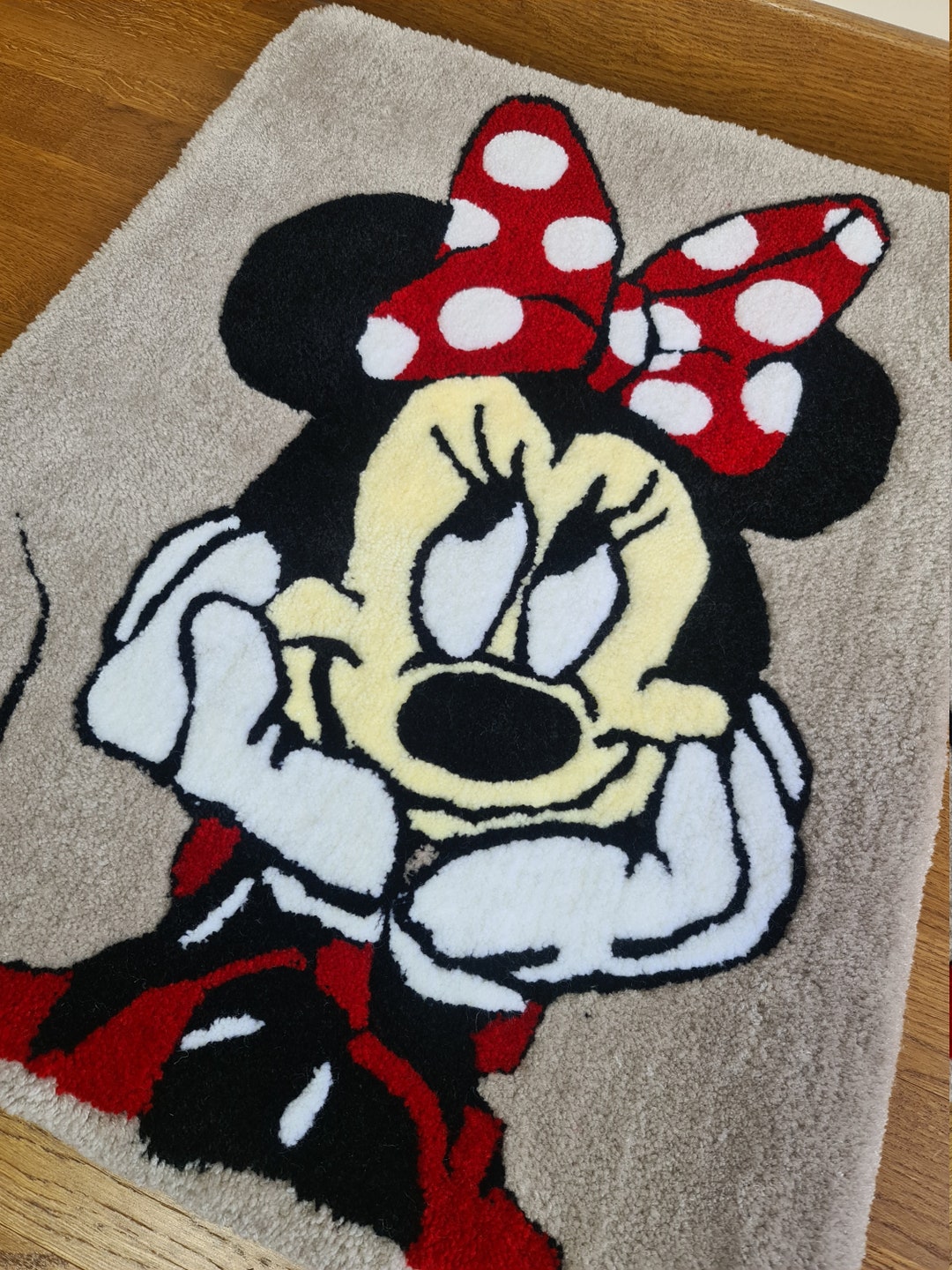 MINNIE MOUSE Rug Tufting Rugs Handmade Minnie Mouse Custom Rugs Kids