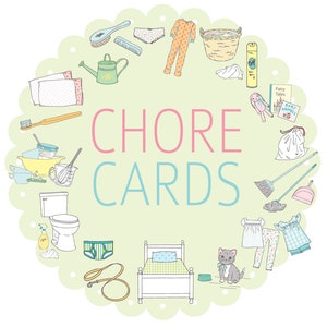 Afdrukbare CHORE-KAARTEN voor kinderen zonder punten-Digitaal bestand Instant Download- Routinekaarten, dagelijks schema, klusjessysteem, verantwoordelijkheden