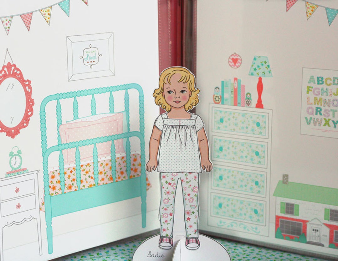 Printable PAPER Doll HOUSE Backgrounds Set- Pdf Instant Download - Use ...