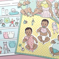 Printable PAPER Doll HOUSE Backgrounds Set Pdf Instant Download Use to ...
