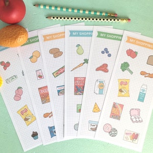 Pretend Play SHOPPING LISTS Printable- Instant PDF Download- grocery shopping, market, imaginative play, play house, pretend food
