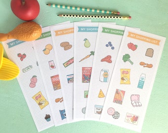 Pretend Play SHOPPING LISTS Printable- Instant PDF Download- grocery shopping, market, imaginative play, play house, pretend food