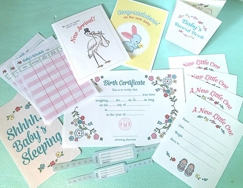 Pretend Play BRINGING HOME BABY Printables- Instant Pdf Download ...