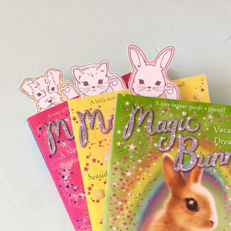 printable animal bookmarks to color digital file instant