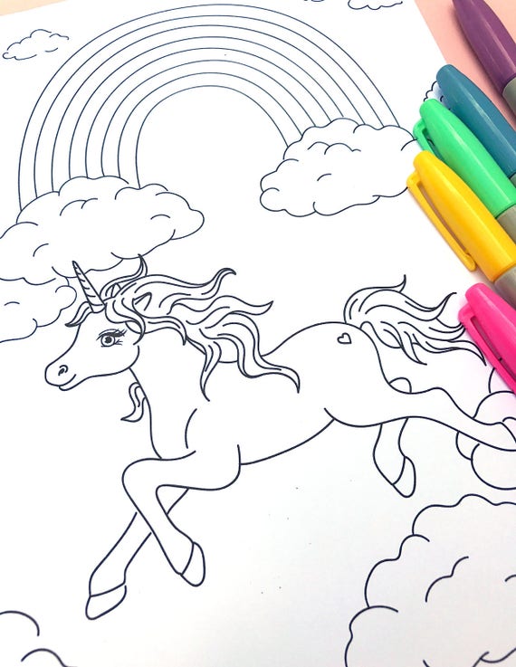 Unicorn Coloring Books for Girls 8 to 12 Years: Magical Rainbow