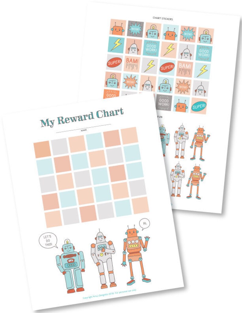 Robot Sticker Chart