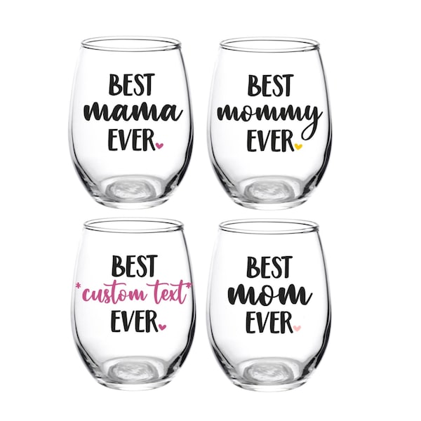 Best Mom Ever Glass Etsy