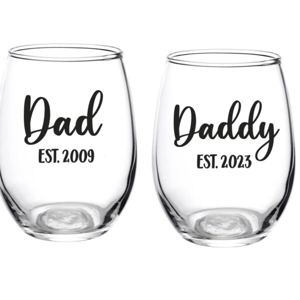 Dad Wine Glass Etsy