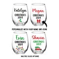 Christmas 2025 Glass, Christmas Glass, Wine Glass, Christmas Wine Glass, Friendsmas, Favor, Party, Family, Your Name, Personalized, Beer