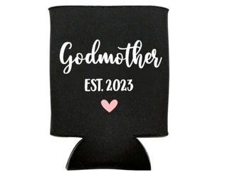 Godmother Can Cooler, Godmother, Can Cooler, Personalized, Fairy Godmother, Godmother proposal, Gift, Baptism, Will You Be My Godmother?