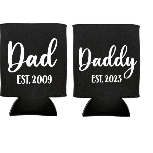 Dad Can Cooler, New Dad, Dad, Daddy, Beer Holder, Dad Gift, Baby Shower, Can Cooler, Personalized, Baby, Gift, Your Name, Father's Day, Beer