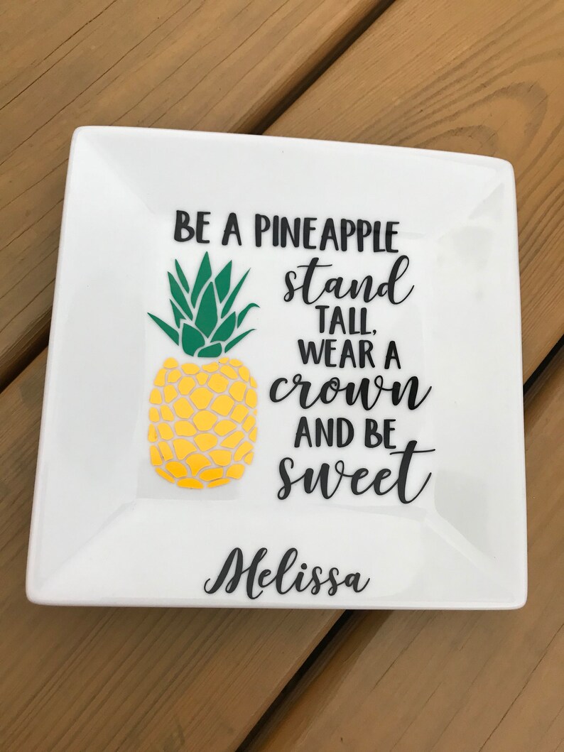 Pineapple item Custom Ring Dish Pineapple Pineapple Ring Dish Trinket Tray Pineapple Gifts Personalized Pineapple Item Pineapple Gift