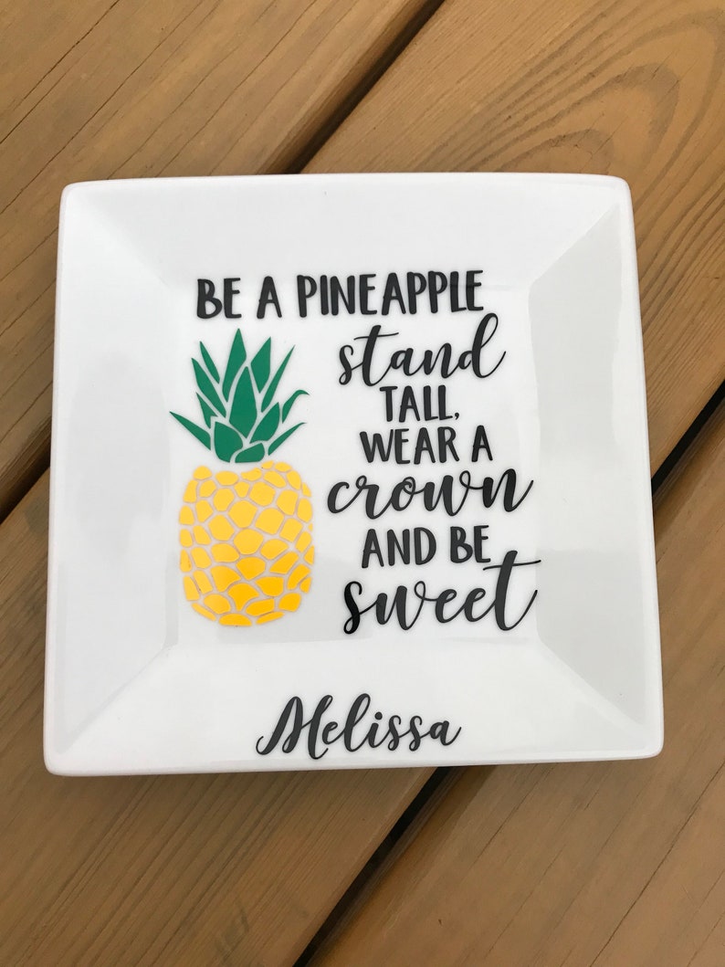 Pineapple item Custom Ring Dish Pineapple Pineapple Ring Dish Trinket Tray Pineapple Gifts Personalized Pineapple Item Pineapple Gift