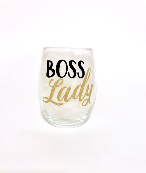 Boss Lady Wine Glass Gift for Boss Boss 