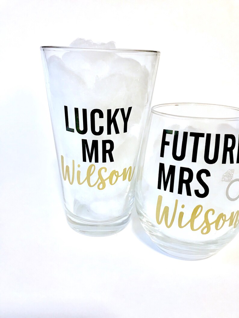 Engagement Gift Wedding Planning Wine Glass Engagement Etsy